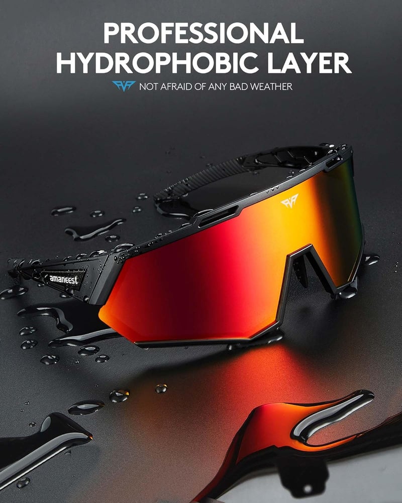 AMANEEST Sunglasses UV Protection Cycling Sunglasses for Men and Women,Impact Resistance Z87.1 for Construction - Image 2